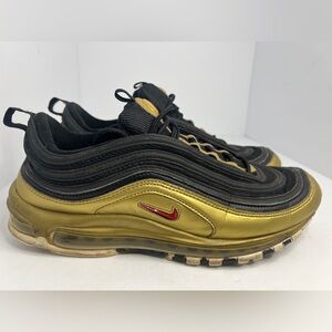 Men's Nike Airmax 97 Black Metallic Gold Size: 11.5